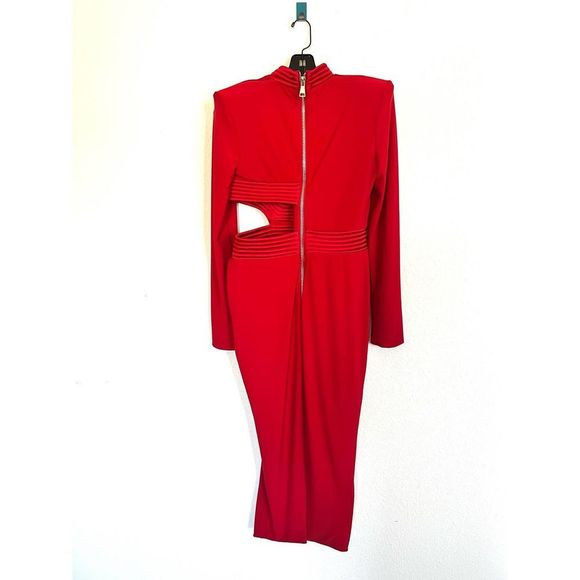 Zhivago Red Midi Dress - Picture 6 of 10